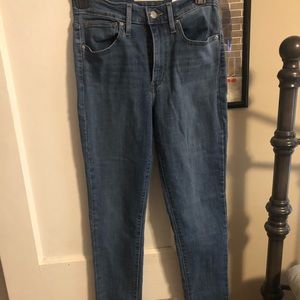 Ladies Levi’s 721 high rise skinny jeans 30 length worn once